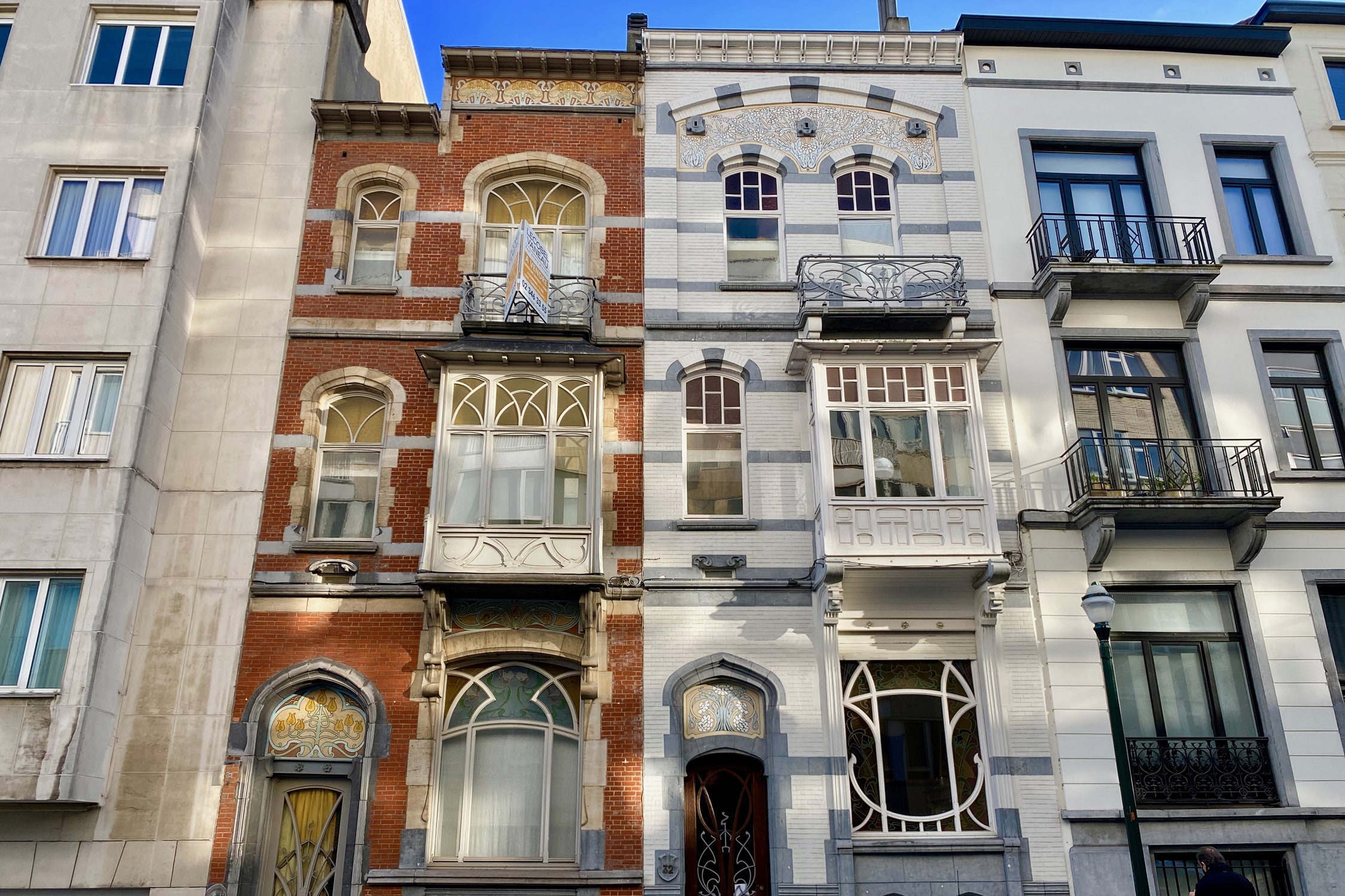 Two adjoining houses signed Blerot