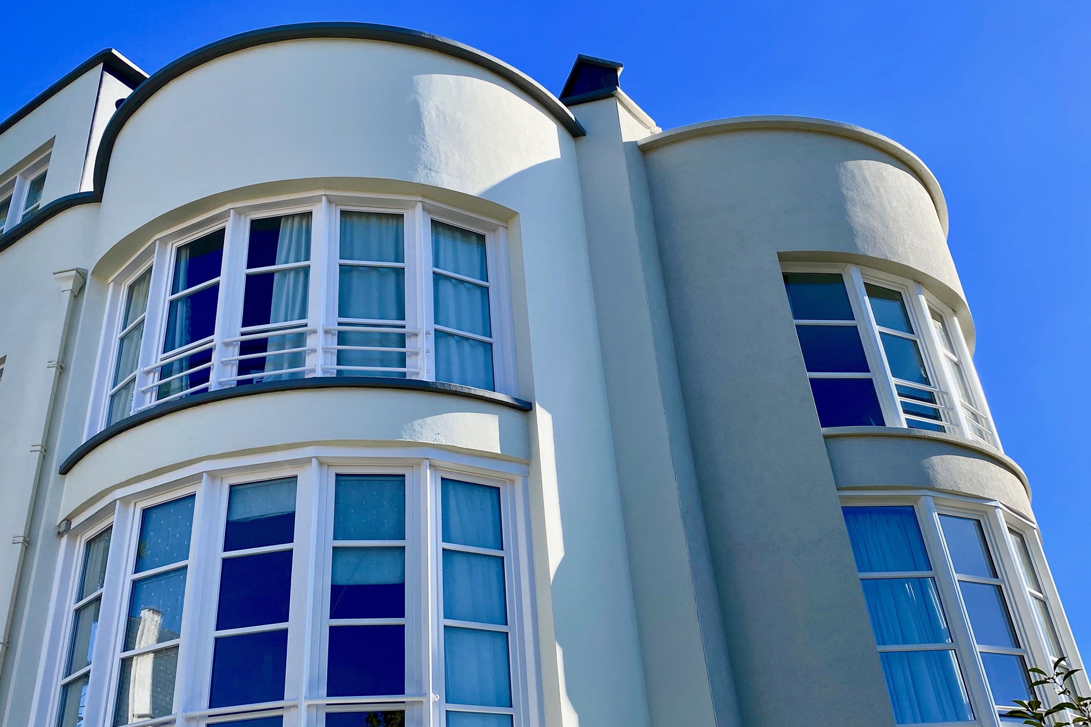 Symmetrical modernist houses